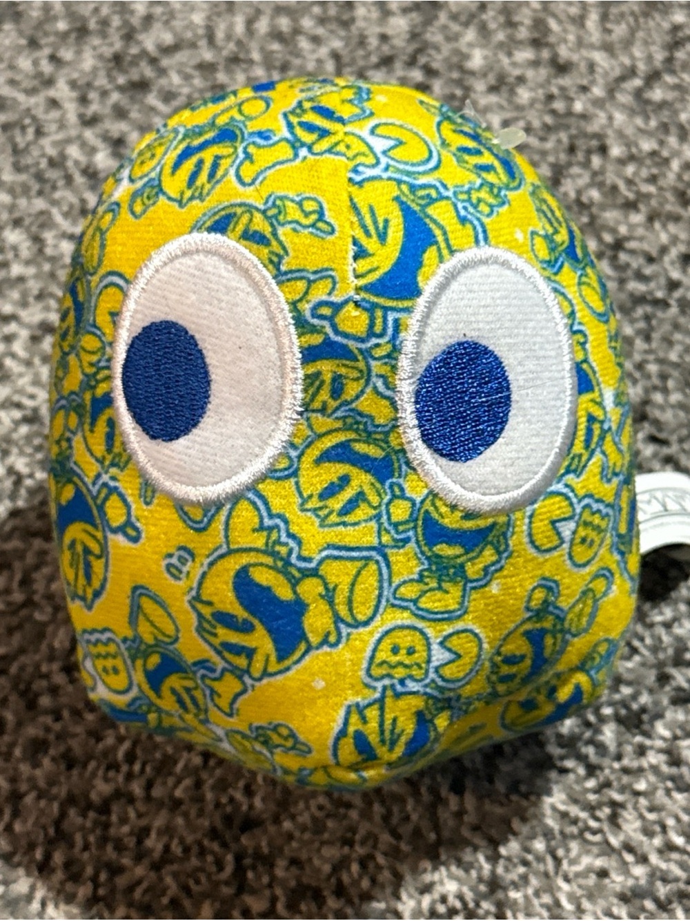 Toy Factory Bandai PAC-MAN Character Ghost Plush Sticker Bomb Yellow Namco 4.5”
